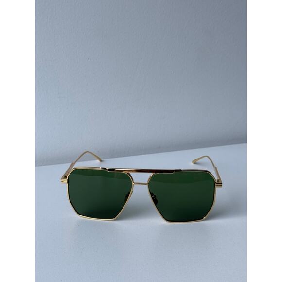 NEW Bottega Veneta BV1012S Minimalist Green Lens Aviator main image 6